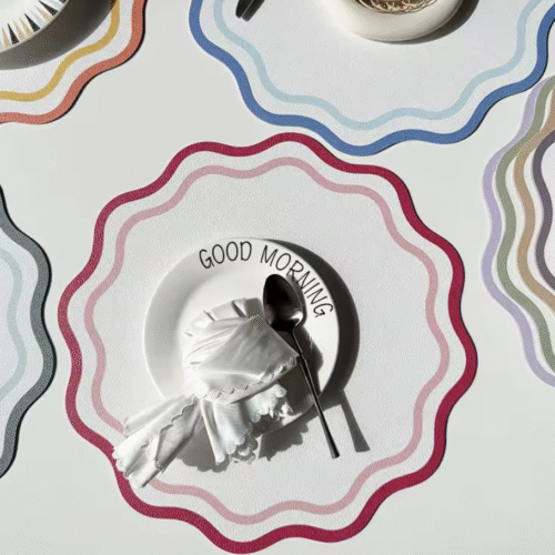 Jogo Americano Blossom – Redondo, Impermeável e Resistente ao Calor