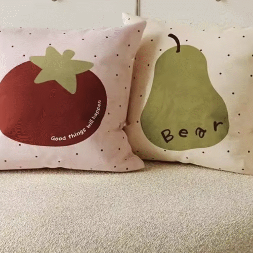 Capa de Almofada Fruit Pop – Divertida, Ilustrada e Colorida