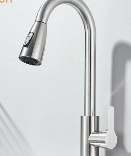 Torneira Retrátil Senflex – Cozinha Moderna com Bico Extensível e Rotação 360º