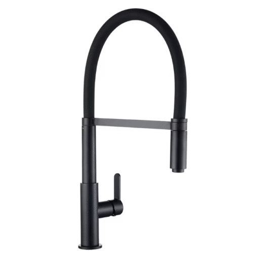 Torneira Black Arc – Misturadora de Cozinha em Preto Fosco com Rotação 360º