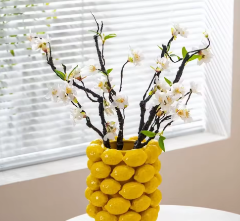 Vaso Limone em Cerâmica com Limões em Relevo